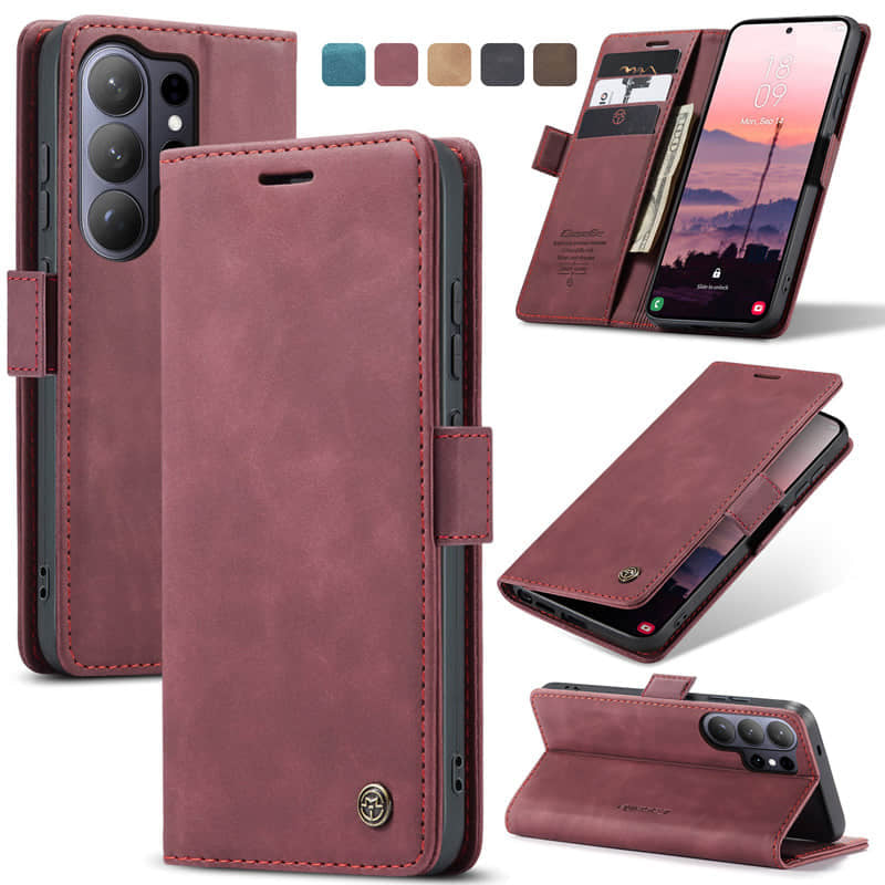 CaseMe Retro Wallet Case Red