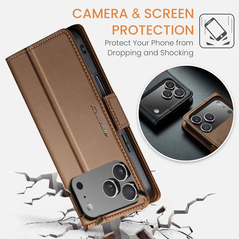 CaseMe RFID Wallet Case Brown