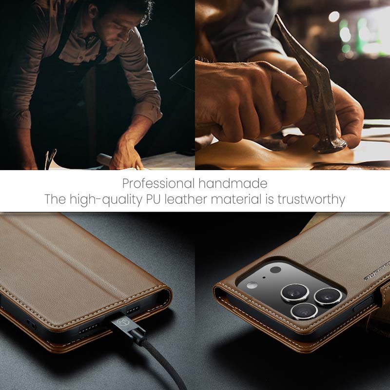 CaseMe RFID Wallet Case Brown