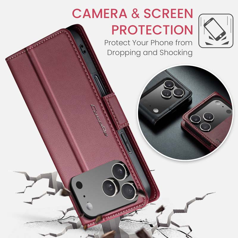 CaseMe RFID Wallet Case Red