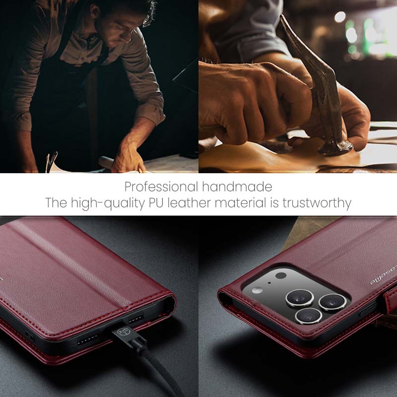 CaseMe RFID Wallet Case Red