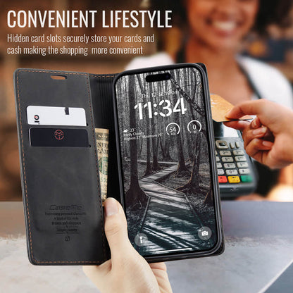 CaseMe Retro Wallet Case Black