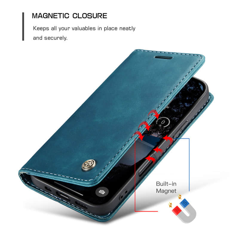 CaseMe Retro Wallet Case Green