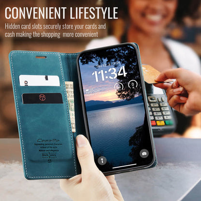 CaseMe Retro Wallet Case Green