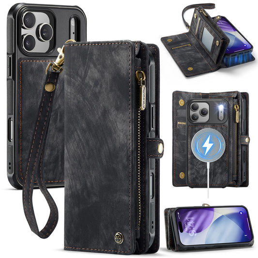CaseMe Zipper Wallet Detachable Case Black