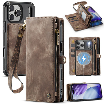 CaseMe Zipper Wallet Detachable Case Brown