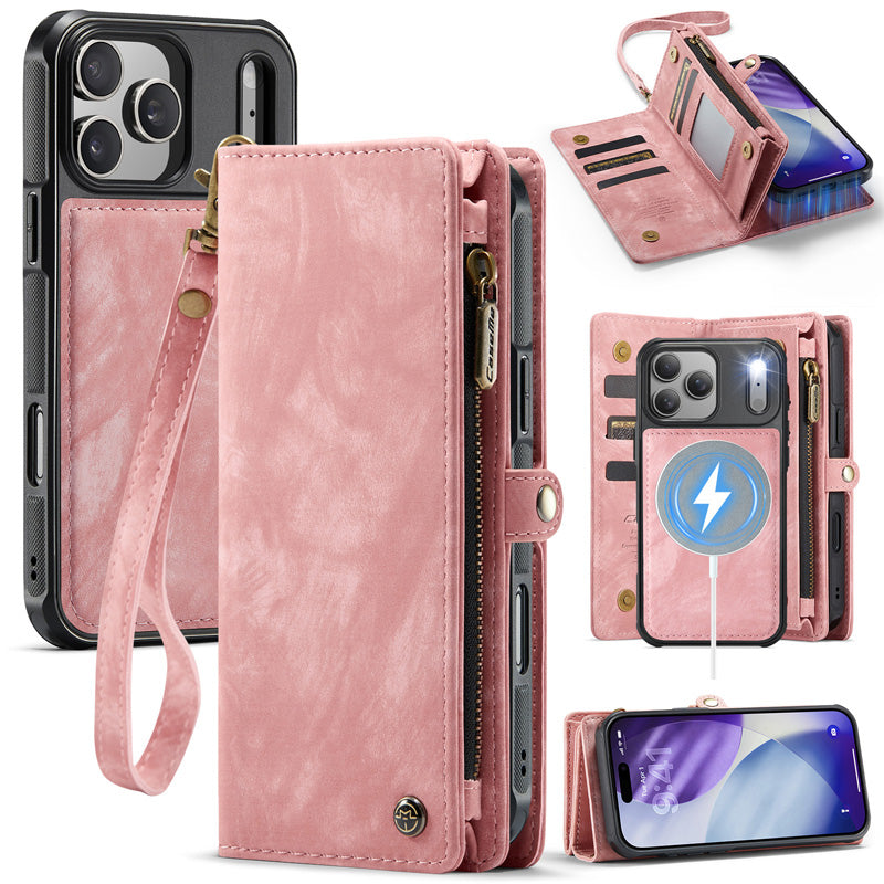CaseMe Zipper Wallet Detachable Case Pink