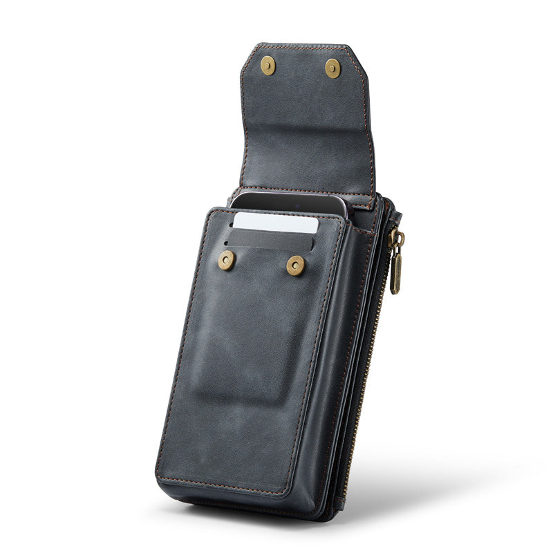 CaseMe Crossbody RFID Zipper Phone Bag Black