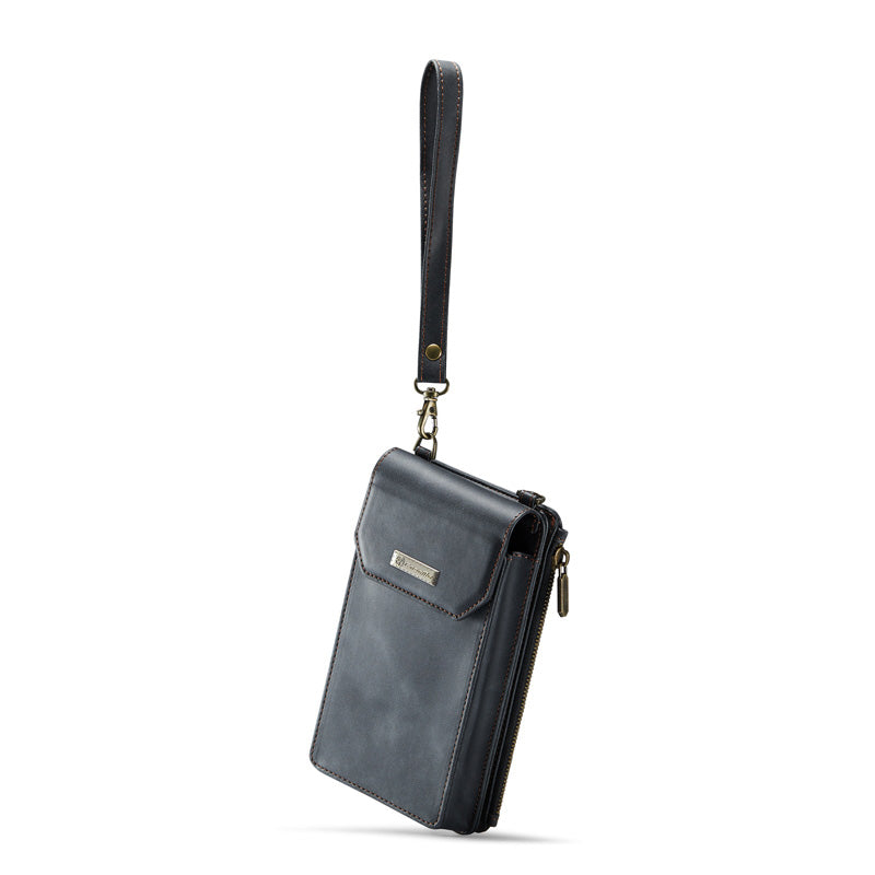 CaseMe Crossbody RFID Zipper Phone Bag Black