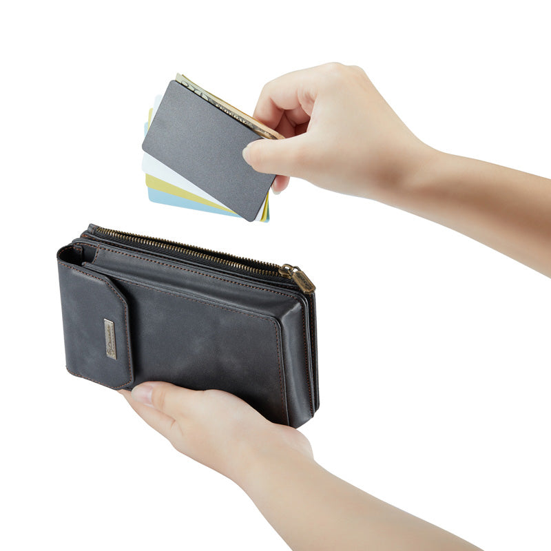 CaseMe Crossbody RFID Zipper Phone Bag Black