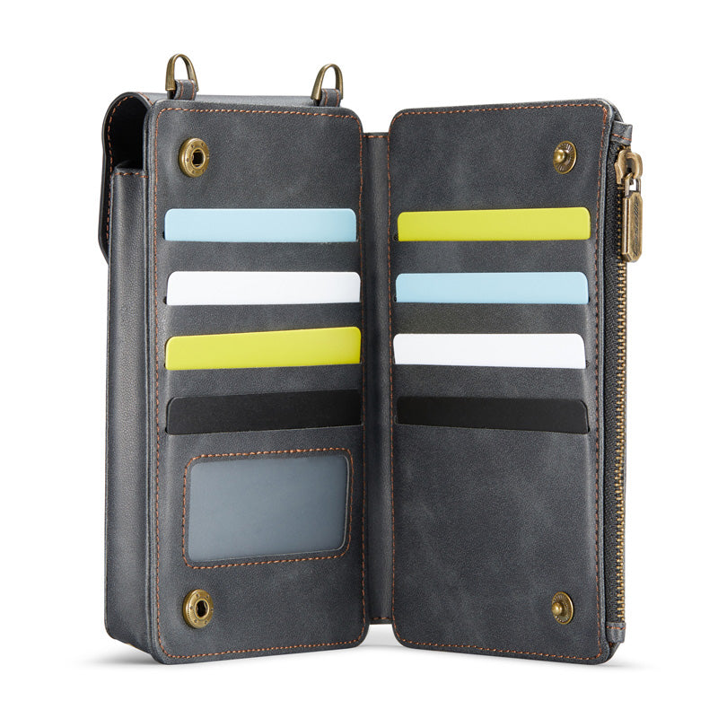 CaseMe Crossbody RFID Zipper Phone Bag Black