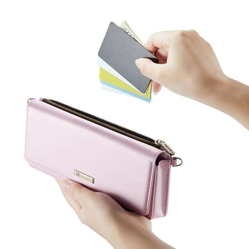 CaseMe Multifunctional Crossbody Phone Bag Pink