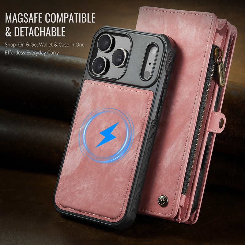 CaseMe Zipper Wallet Detachable Case Pink