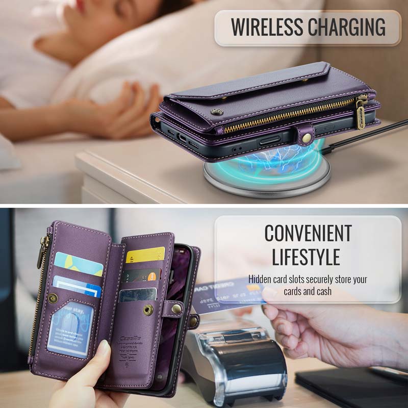 CaseMe Crossbody RFID Phone Bag Purple