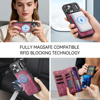 CaseMe Zipper Wallet Detachable Case Red