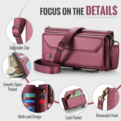 CaseMe Crossbody RFID Phone Bag Red