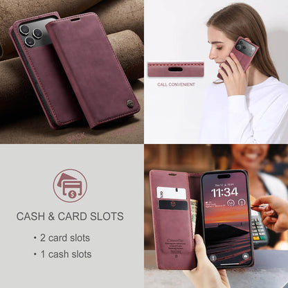 CaseMe Retro Wallet Case Red