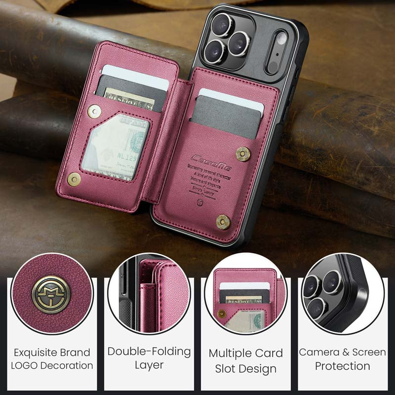 CaseMe Cardholder RFID Phone Case Red Wine