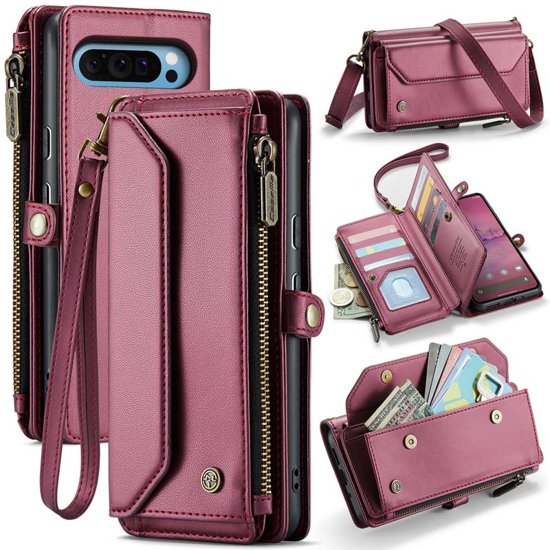 CaseMe Crossbody RFID Phone Bag Red